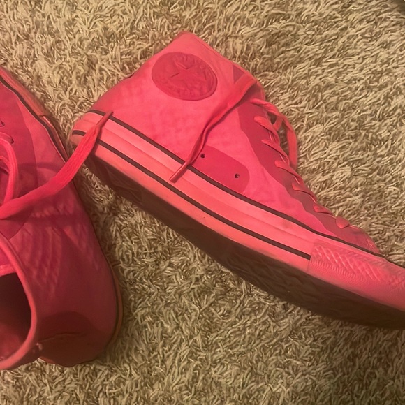 Converse Shoes Pink Contrast High Top Converse Poshmark